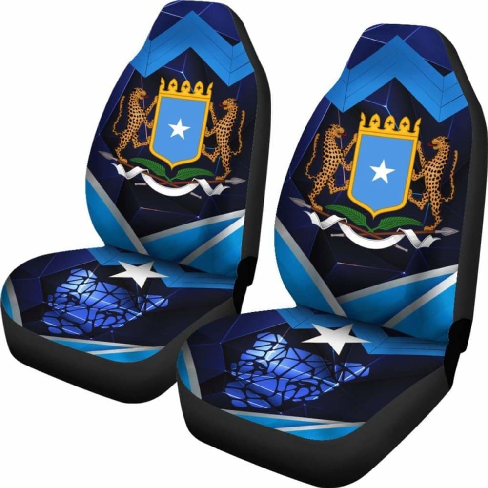Somalia Car Seat Covers - Coat Of Arms Somalia With Leopard -