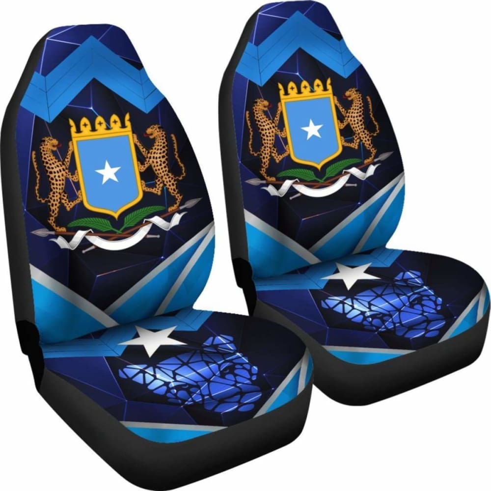 Somalia Car Seat Covers - Coat Of Arms Somalia With Leopard -
