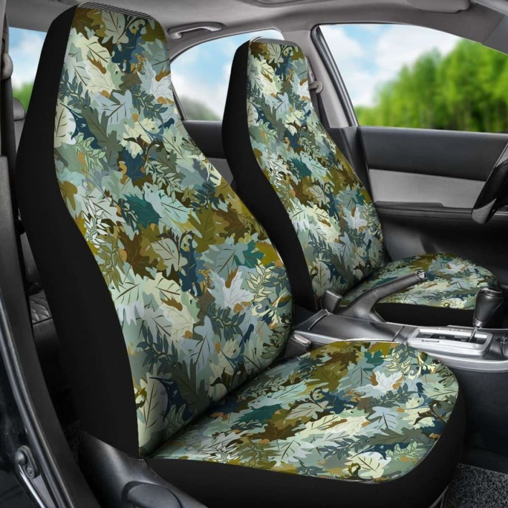 Camo Car Seat Covers Leaf Pattern