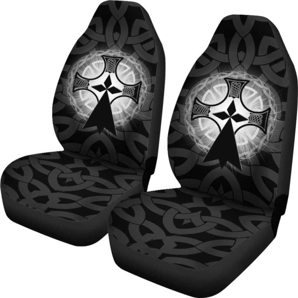 Brittany Car Seat Cover - Brittany Symbol With Celtic Cross