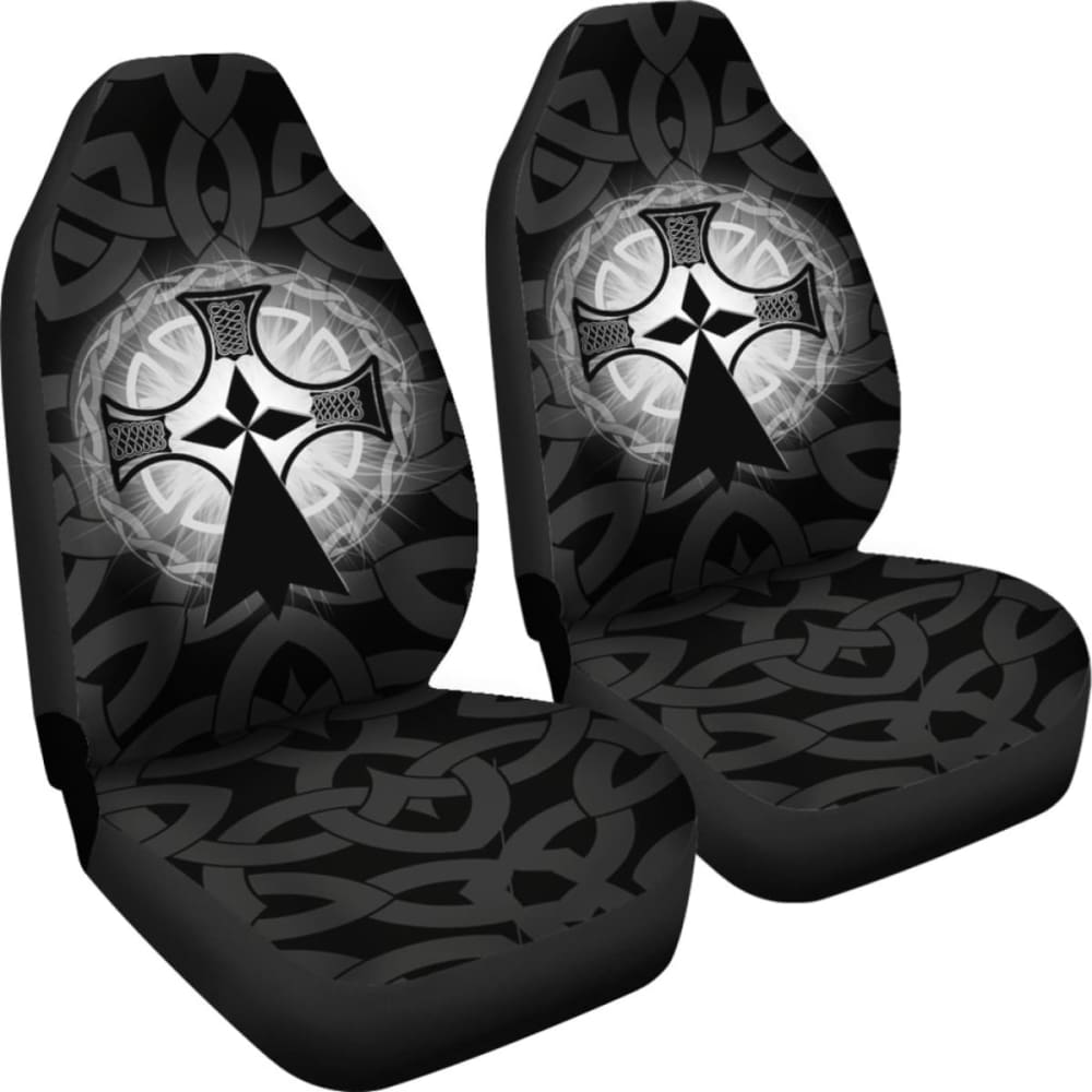 Brittany Car Seat Cover - Brittany Symbol With Celtic Cross