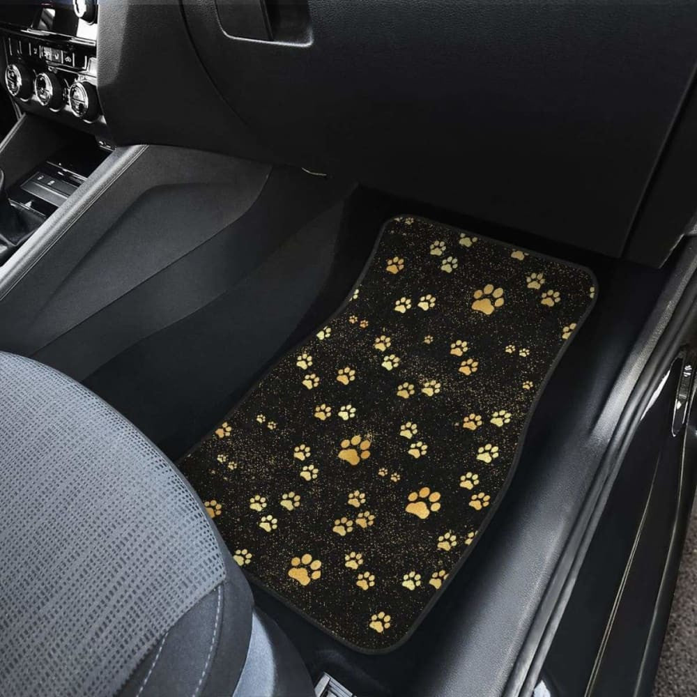 Dog Paws Pattern Print Design Front And Back Car Mats