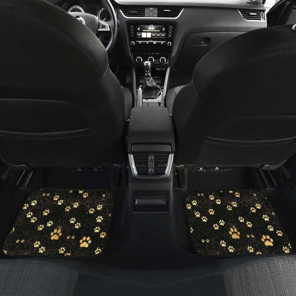 Dog Paws Pattern Print Design Front And Back Car Mats
