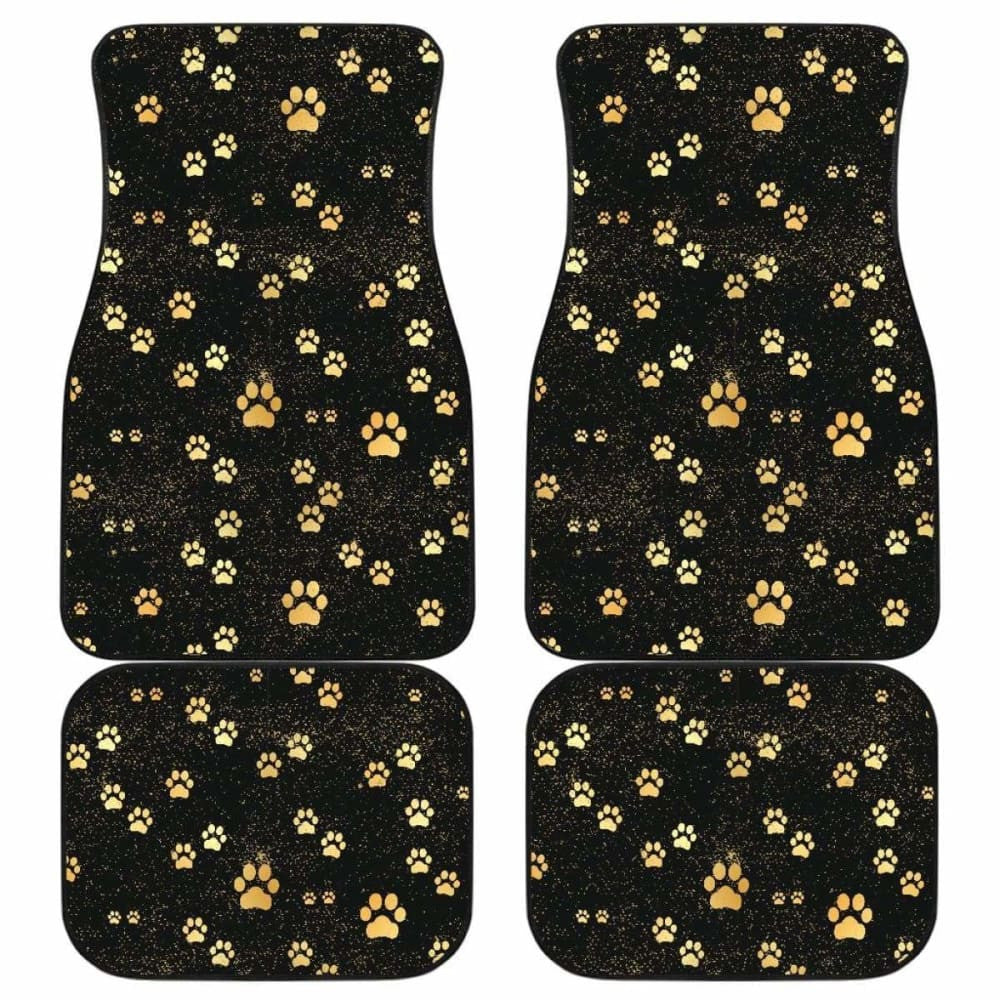 Dog Paws Pattern Print Design Front And Back Car Mats