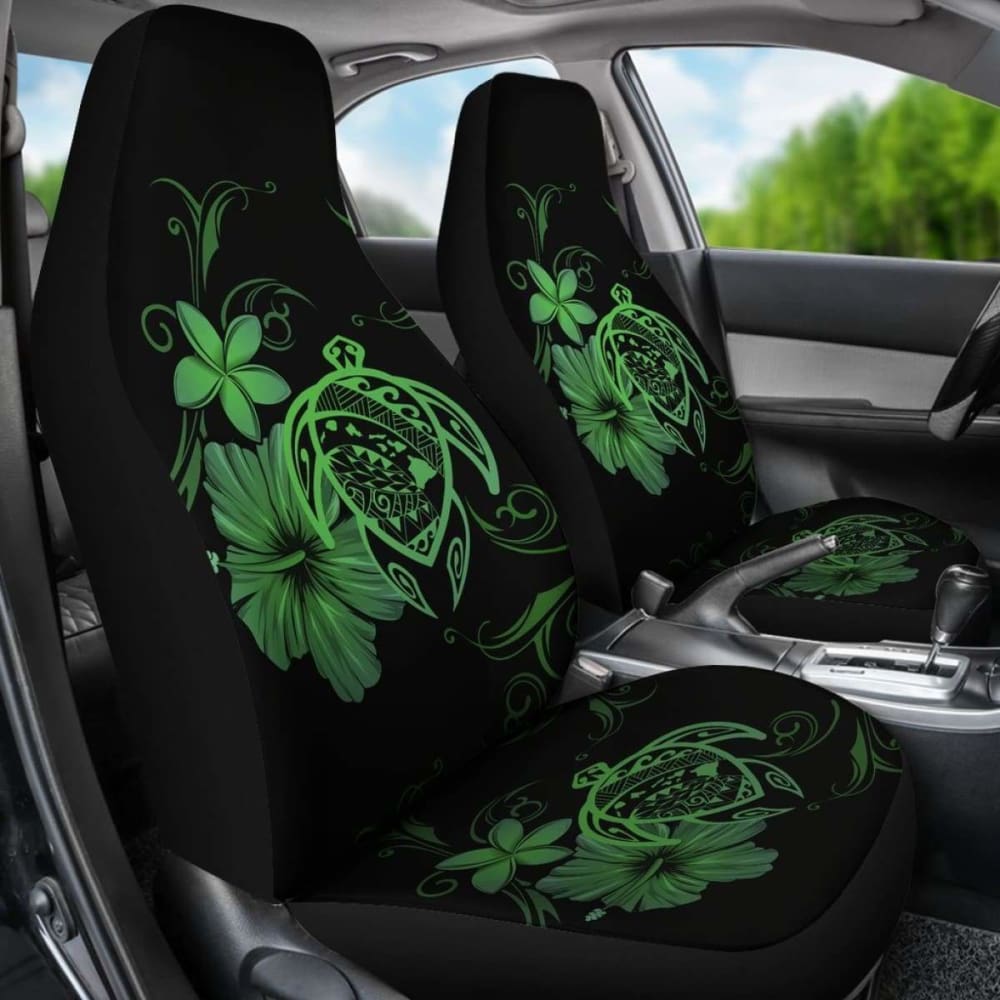Hawaii Turtle Hibiscus Poly Green Car Seat Covers - New - Awesome
