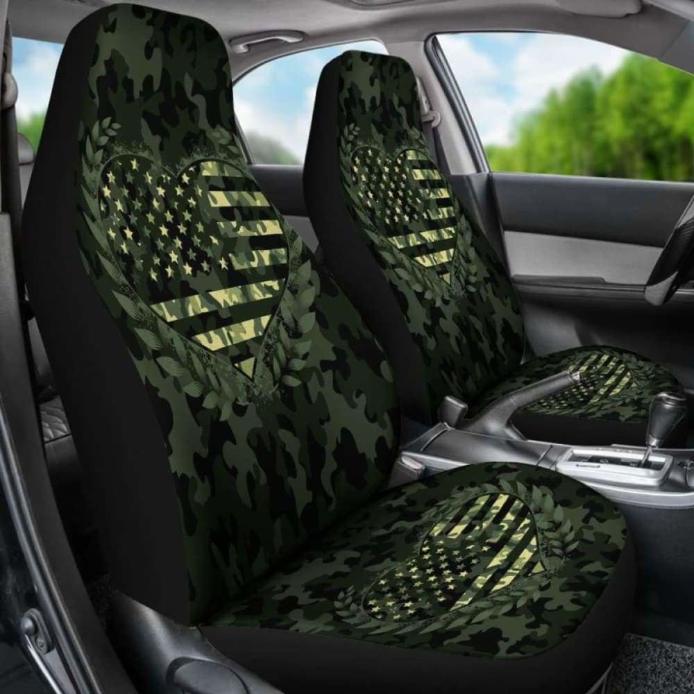 Camouflage Green Car Seat Cover