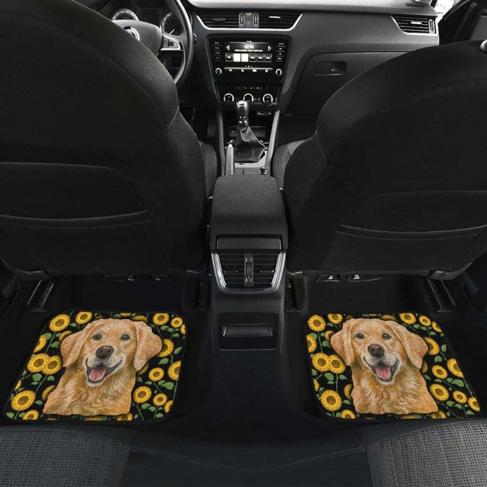 Golden Retriever Dog You're My Sunshine Car Floor Mats