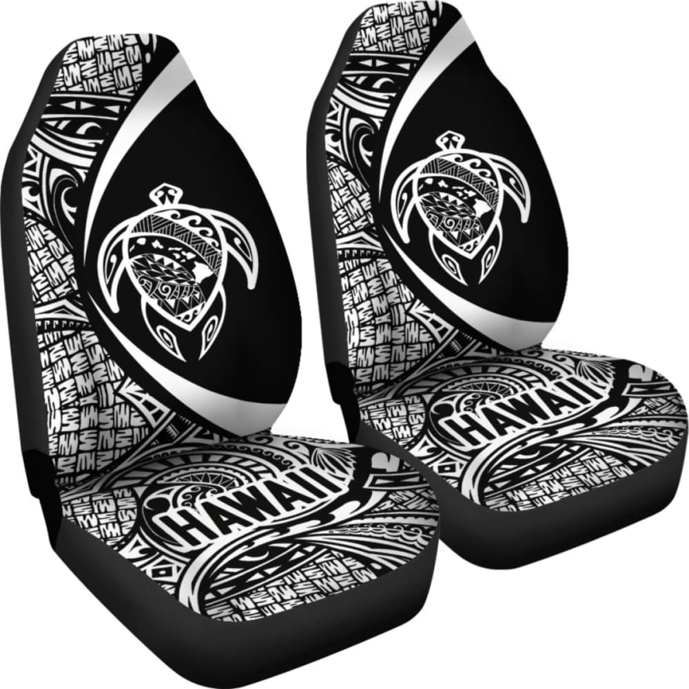 Hawaii Turtle Map Polynesian Car Seat Covers - White - Best Look - New