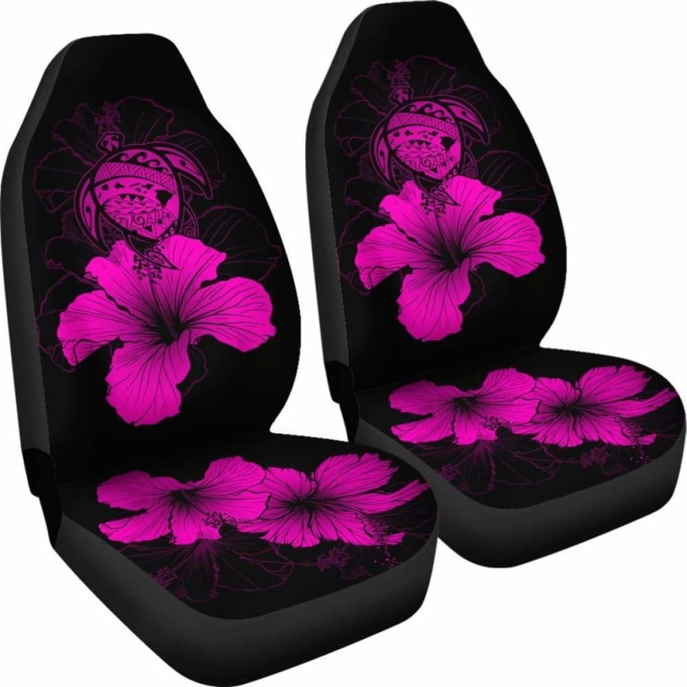 Hawaii Hibiscus Car Seat Cover - Turtle Map - Pink - New