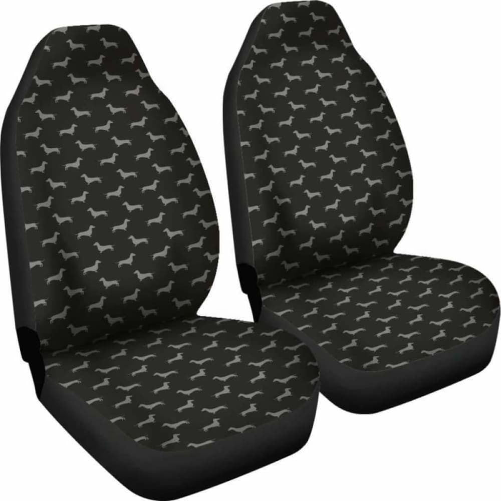 Dachshund Pattern Black Car Seat Covers Awesome