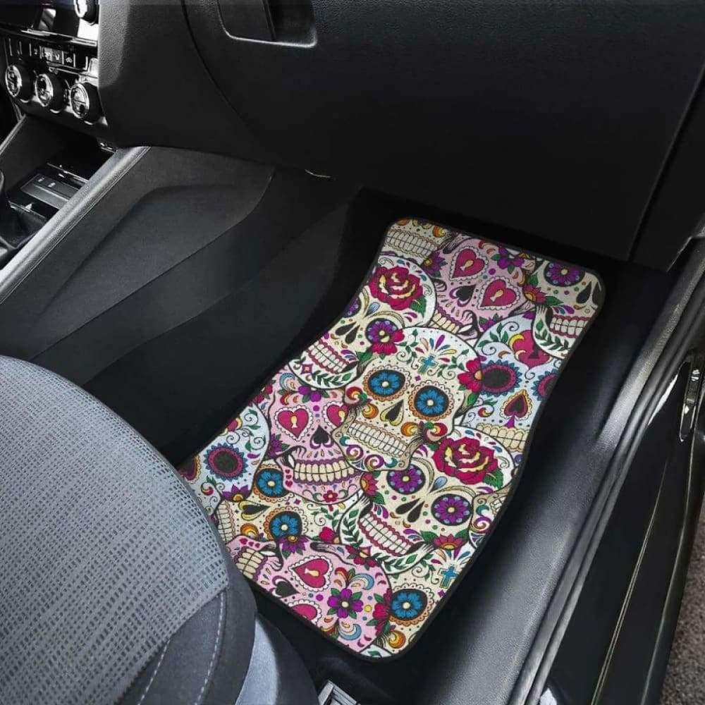 Beautiful Sugar Skull Car Mats