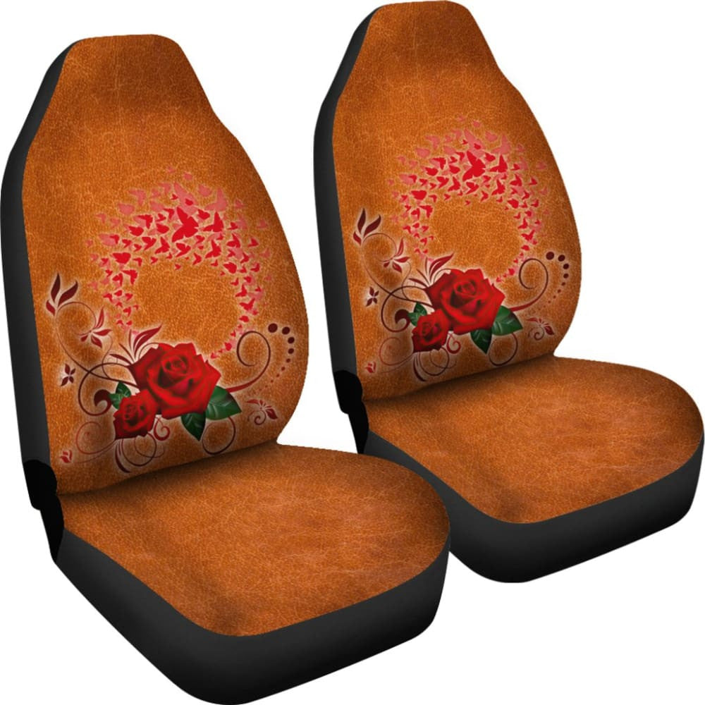 Girly Flower Rose and Butterfly Car Seat Covers