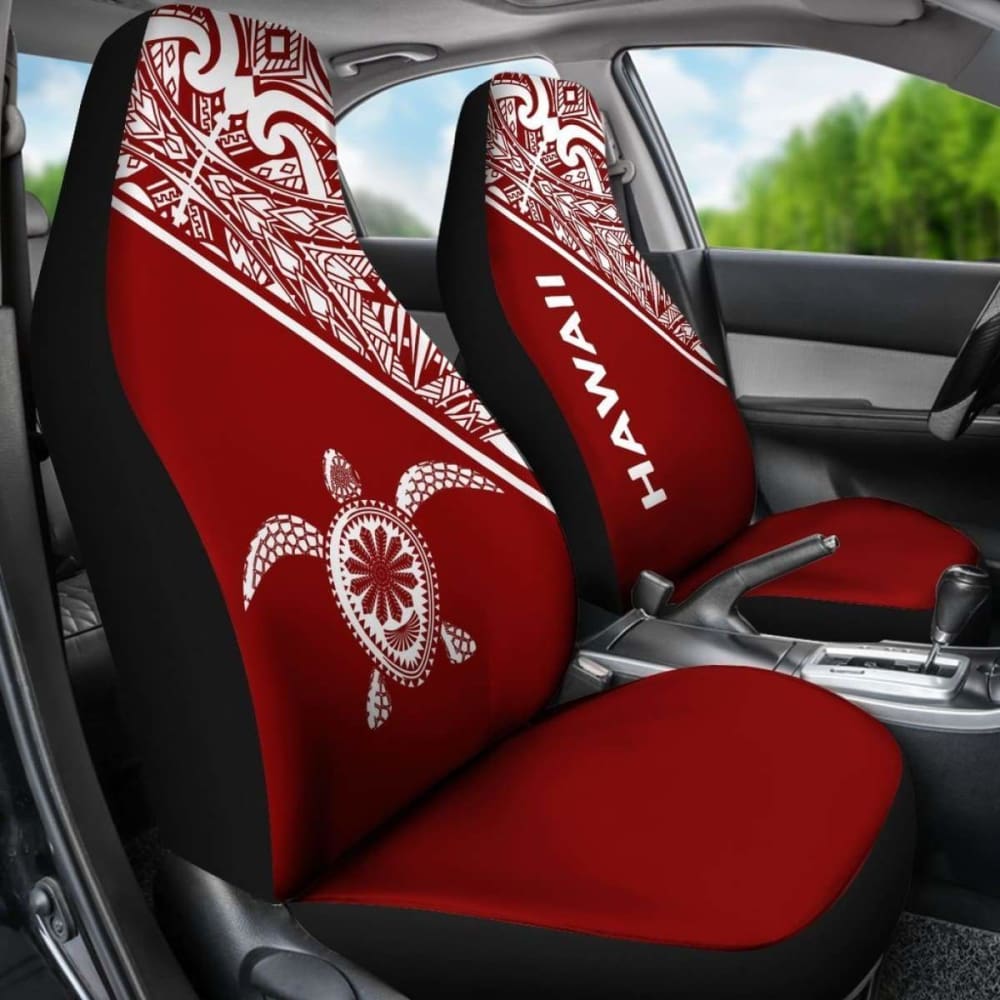 Polynesian Hawaii Turtle Car Seat Covers Curve Red New