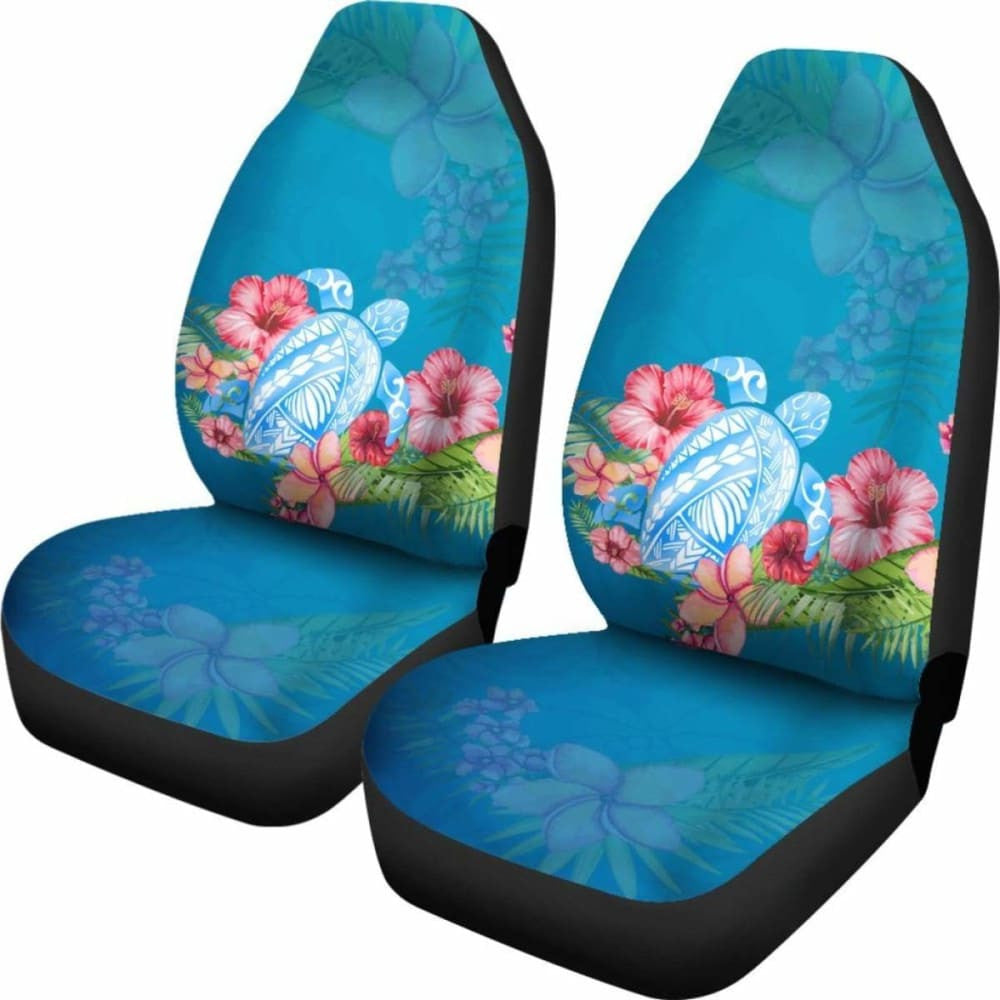 Polynesian Turtle And Hibiscus Hawaiian Car Seat Covers - New