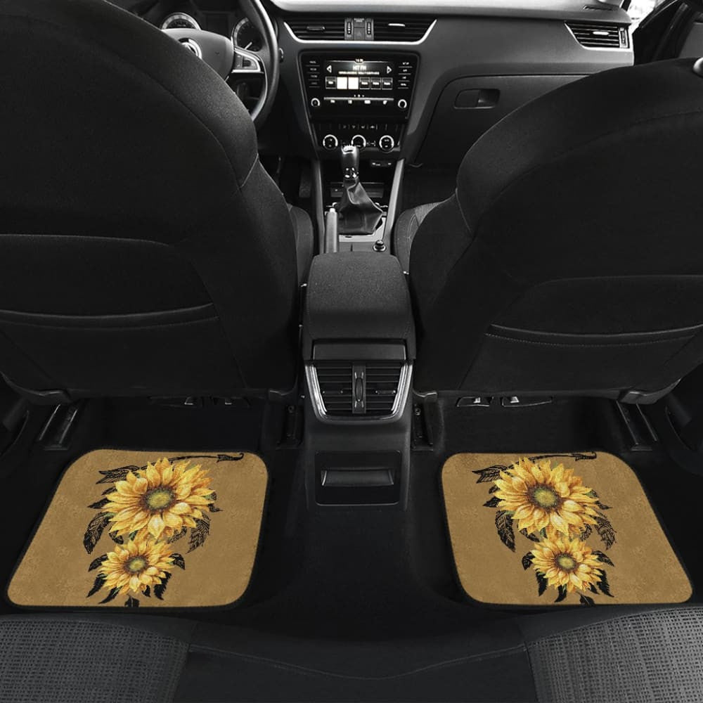 Car Floor Mats Native American Indian Sunflower Dream Catcher