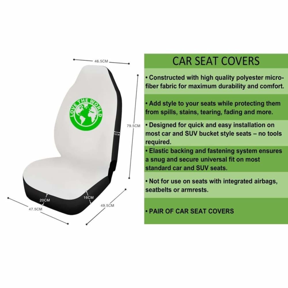Lithuania Car Seat Covers Cross Double Pattern T