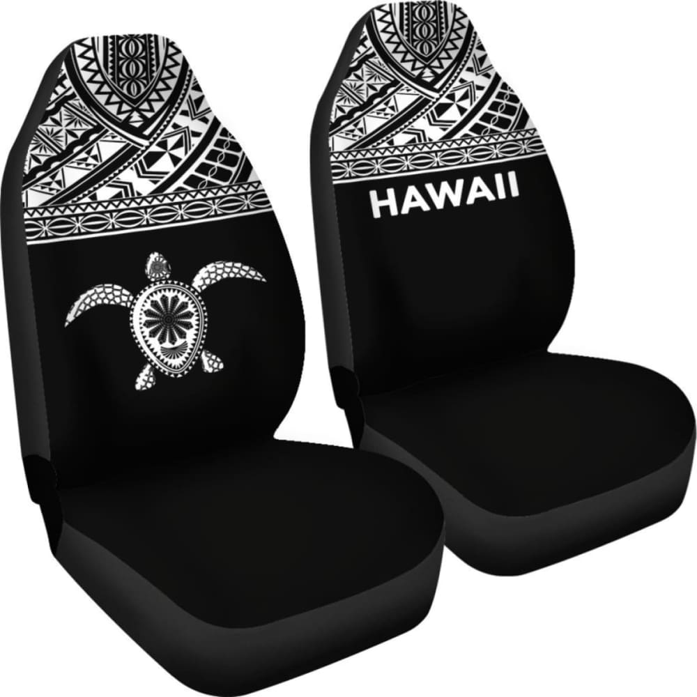 Polynesian Hawaii Turtle Car Seat Covers Horizontal Black New