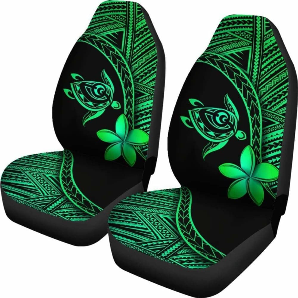 Alohawaii Car Seat Covers - Hawaii Turtle Plumeria Green - New
