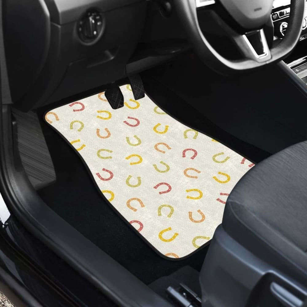 Horseshoes Pattern Print Design Front And Back Car Mats