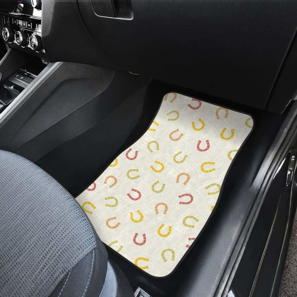 Horseshoes Pattern Print Design Front And Back Car Mats