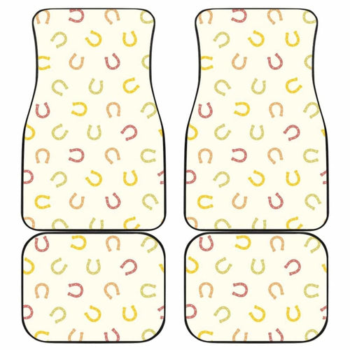 Horseshoes Pattern Print Design Front And Back Car Mats