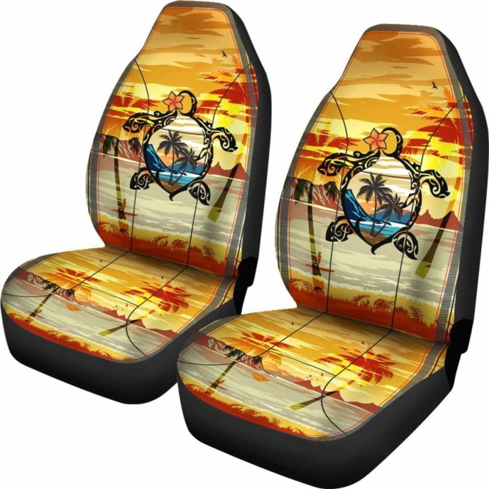 Hawaii Turtle Coconut Tree Car Seat Covers - New - Awesome