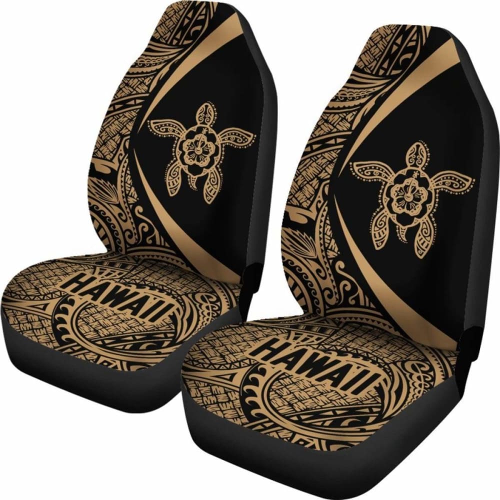 Hawaii Turtle Polynesian Car Seat Covers - Best Look - Golden New