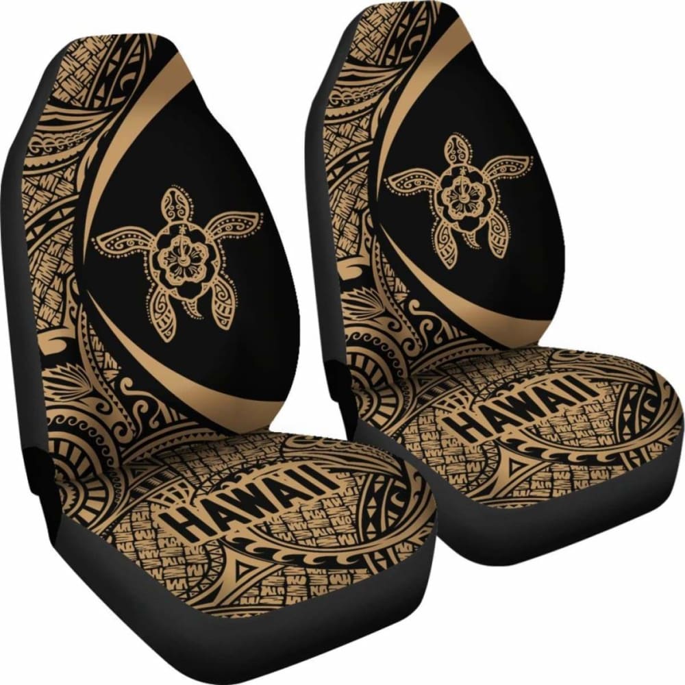 Hawaii Turtle Polynesian Car Seat Covers - Best Look - Golden New
