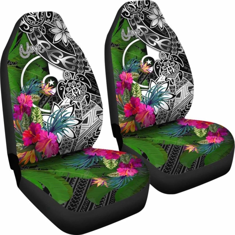 Yap Car Seat Covers - Turtle Plumeria Banana Leaf - Amazing