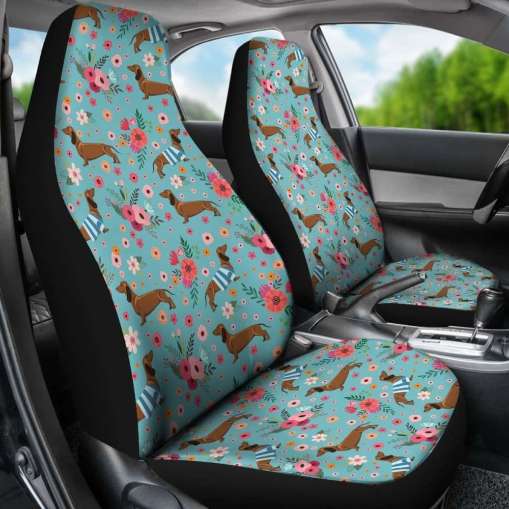Dachshund Flower Car Seat Covers