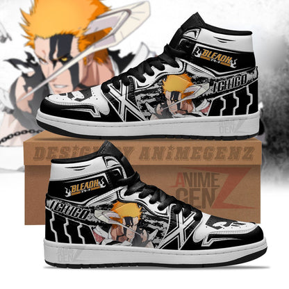 Bleach JD Sneakers Kurosaki Ichigo True Bankai Custom Anime Shoes Ph220413-01