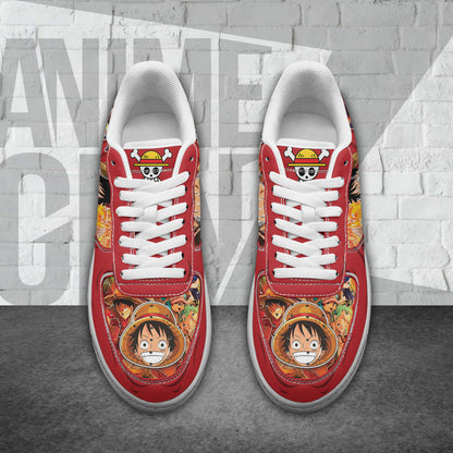 One Piece Lufffy Air Sneakers Custom Anime Shoes