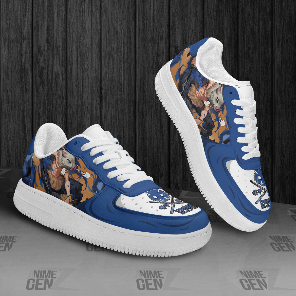 Inosuke Rengoku Air Sneakers Demon Slayer Custom Anime Shoes
