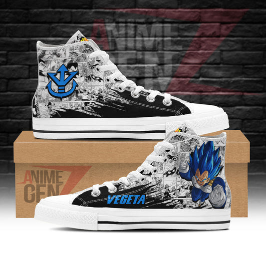Dragon Ball Vegeta High Top Shoes Vegeta Super Saiyan Custom Anime Sneakers