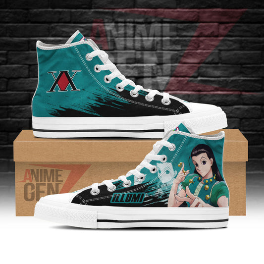 Hunter x Hunter Illumi Zoldyck High Top Shoes Custom Anime Shoes