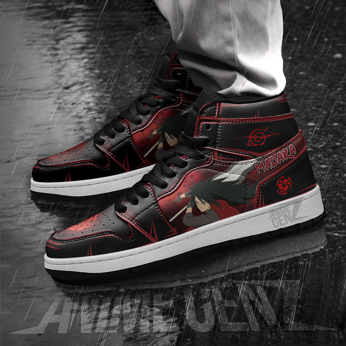 Naruto Madara Uchiha JD Sneakers Custom Anime Shoes
