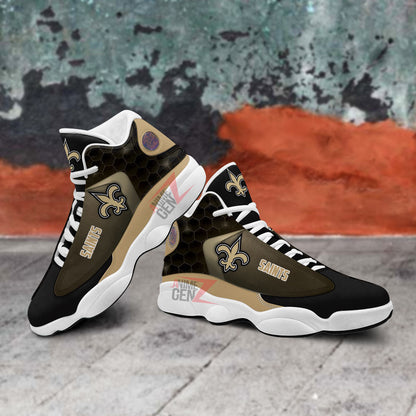 New Orleans Saints Air Jordan 13 Sneakers NFL Custom Sport Shoes Th221001-02