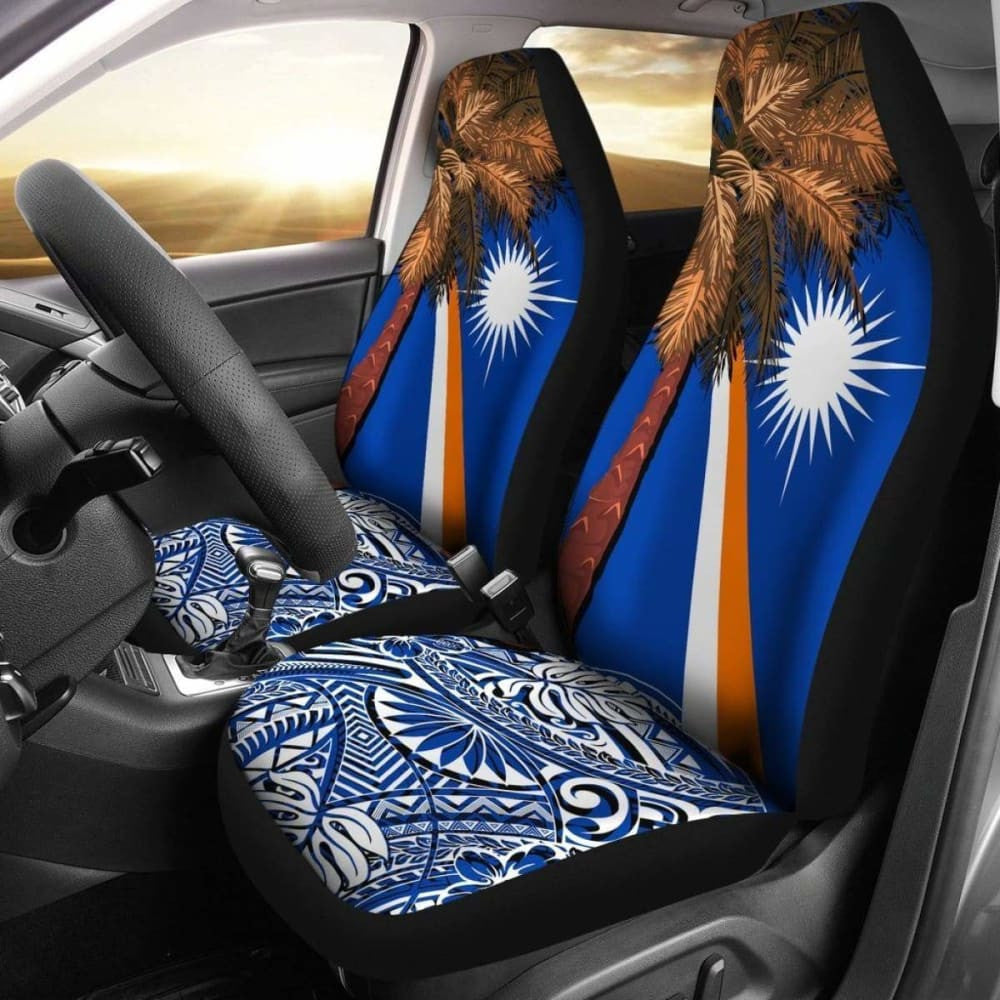 Marshall Islands Polynesian Car Seat Covers - Palm Tree -