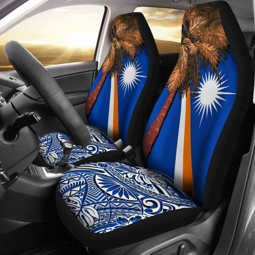 Marshall Islands Polynesian Car Seat Covers - Palm Tree -