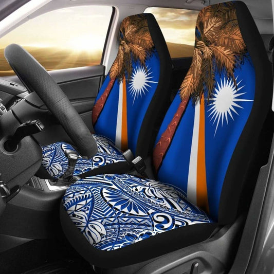 Marshall Islands Polynesian Car Seat Covers - Palm Tree -