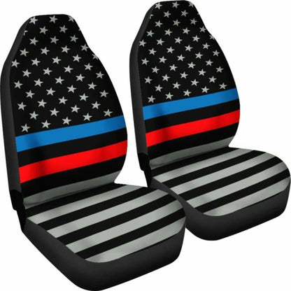 Thin Blue And Red Line Flag Car Seat Covers