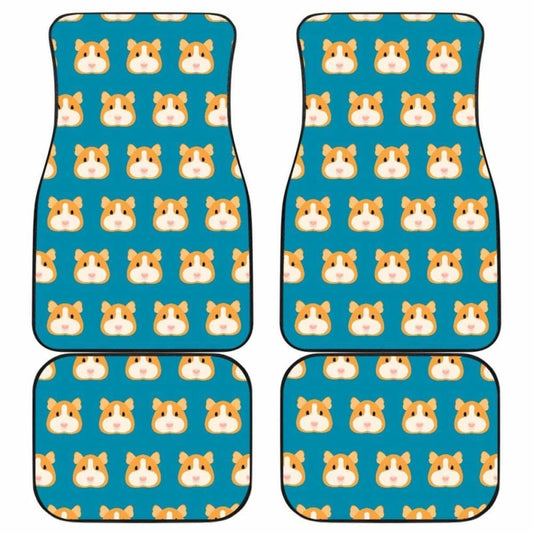Guinea Pig Pattern Print Design  Front And Back Car Mats