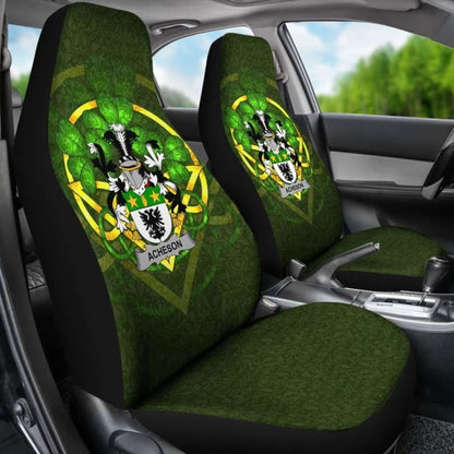 Acheson \bIreland Car Seat Cover Celtic Shamrock ( Set Of Two)
