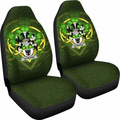 Acheson \bIreland Car Seat Cover Celtic Shamrock ( Set Of Two)