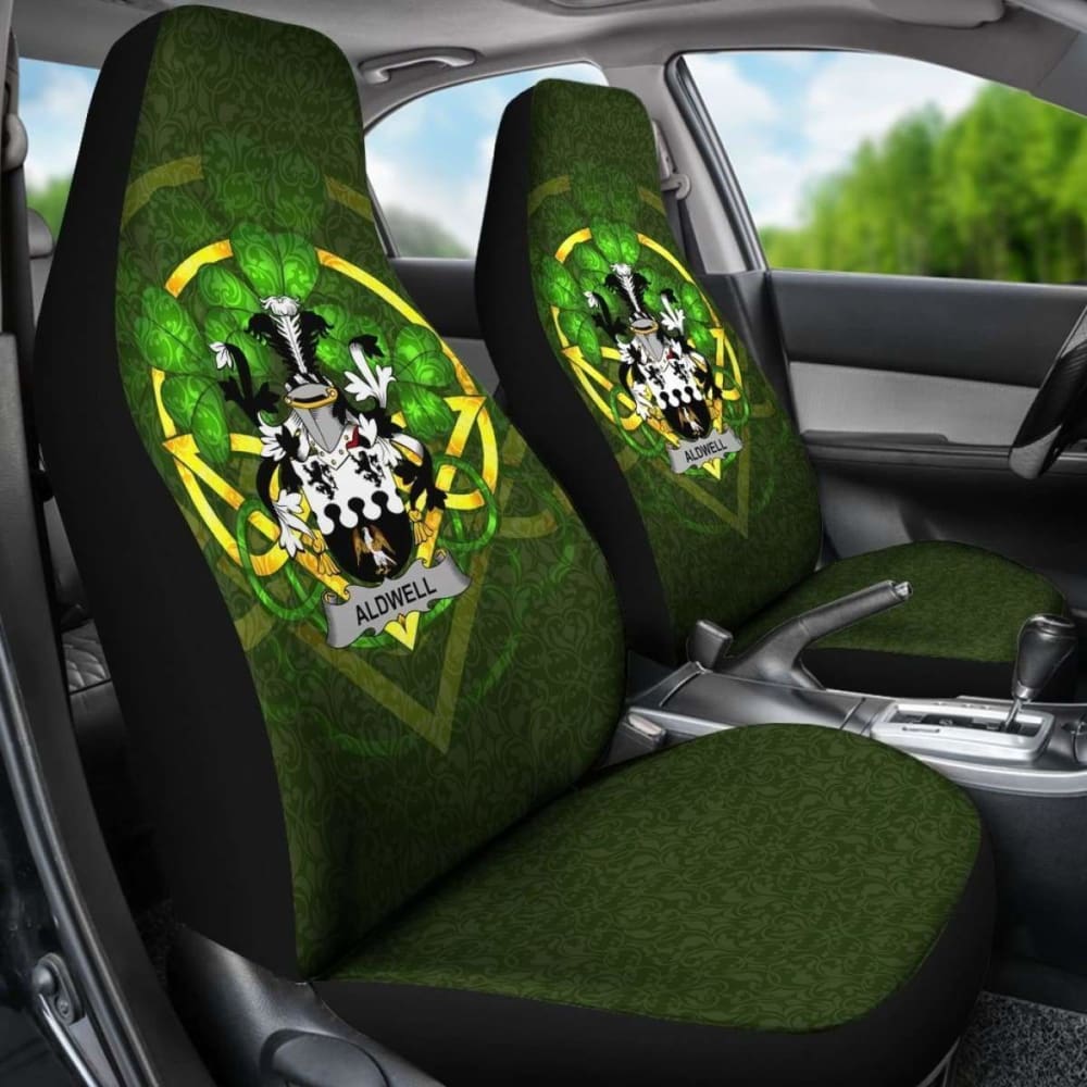 Aldwell \bIreland Car Seat Cover Celtic Shamrock ( Set Of Two)