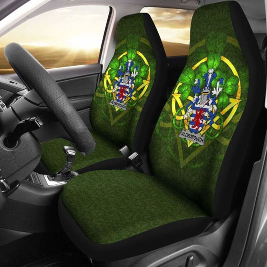 Aldborough \bIreland Car Seat Cover Celtic Shamrock ( Set Of Two)