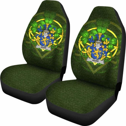 Agar \bIreland Car Seat Cover Celtic Shamrock ( Set Of Two)