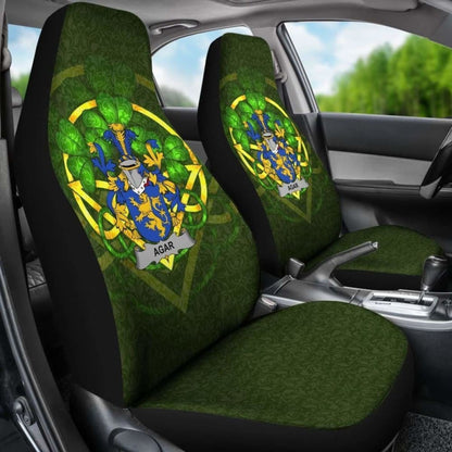 Agar \bIreland Car Seat Cover Celtic Shamrock ( Set Of Two)
