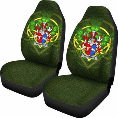 Wybrants \bIreland Car Seat Cover Celtic Shamrock ( Set Of Two)