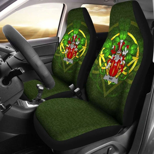 Way \bIreland Car Seat Cover Celtic Shamrock ( Set Of Two)